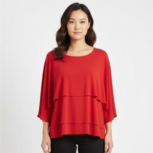 New with tags Red 3/4 sleeves DKNY Top